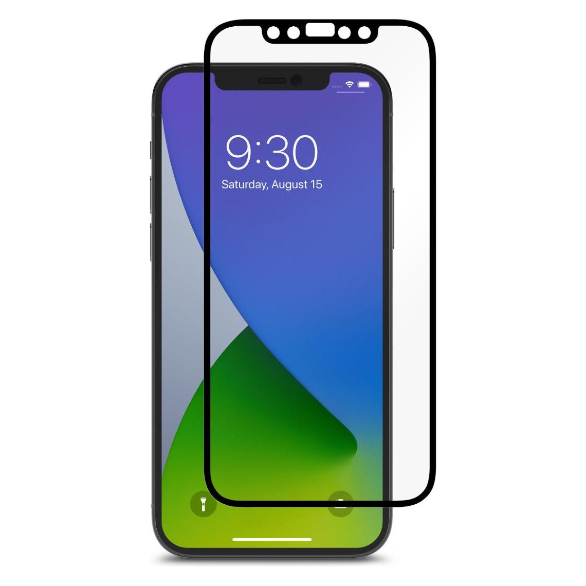 Moshi iVisor AG Anti-glare Screen Protector for iPhone 12/12 Pro (Clear/Matte) - Black (Apple iPhone 12, Apple iPhone 12 Pro) (99MO020039)