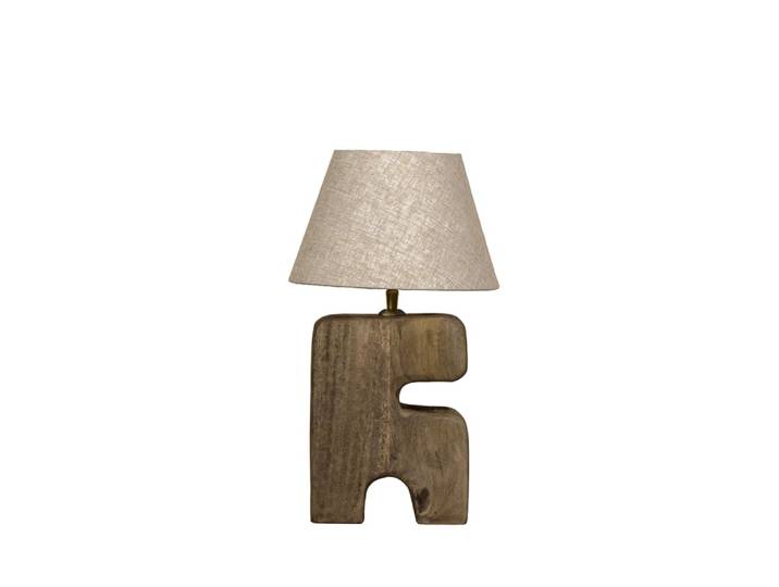 Lampe de table bois marron 25x25x40cm