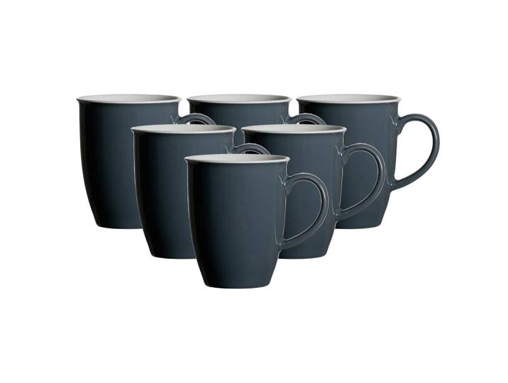 Ritzenhoff Breker Kaffeebecher Doppio Anthrazit 320 ml 6er Set, Keramik, Geschirr, Tassen, Kaffeebecher