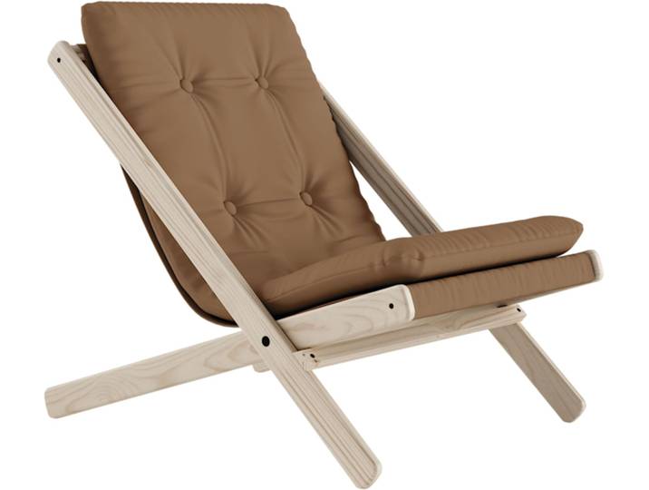 Fauteuil BOOGIE en tissu marron