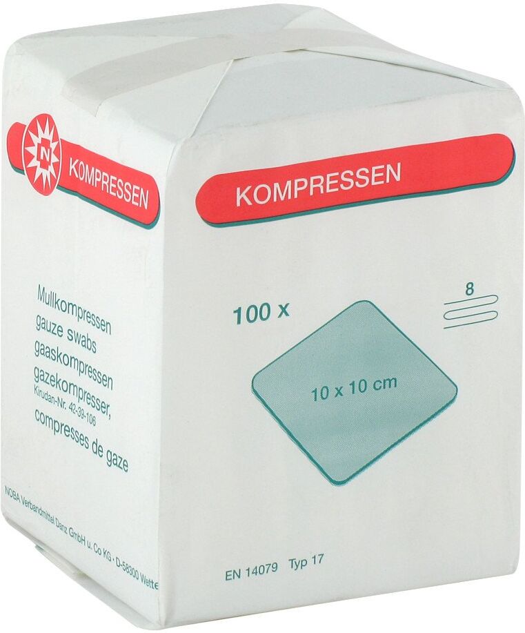 Mullkompressen 10x10cm 8-fach unsteril