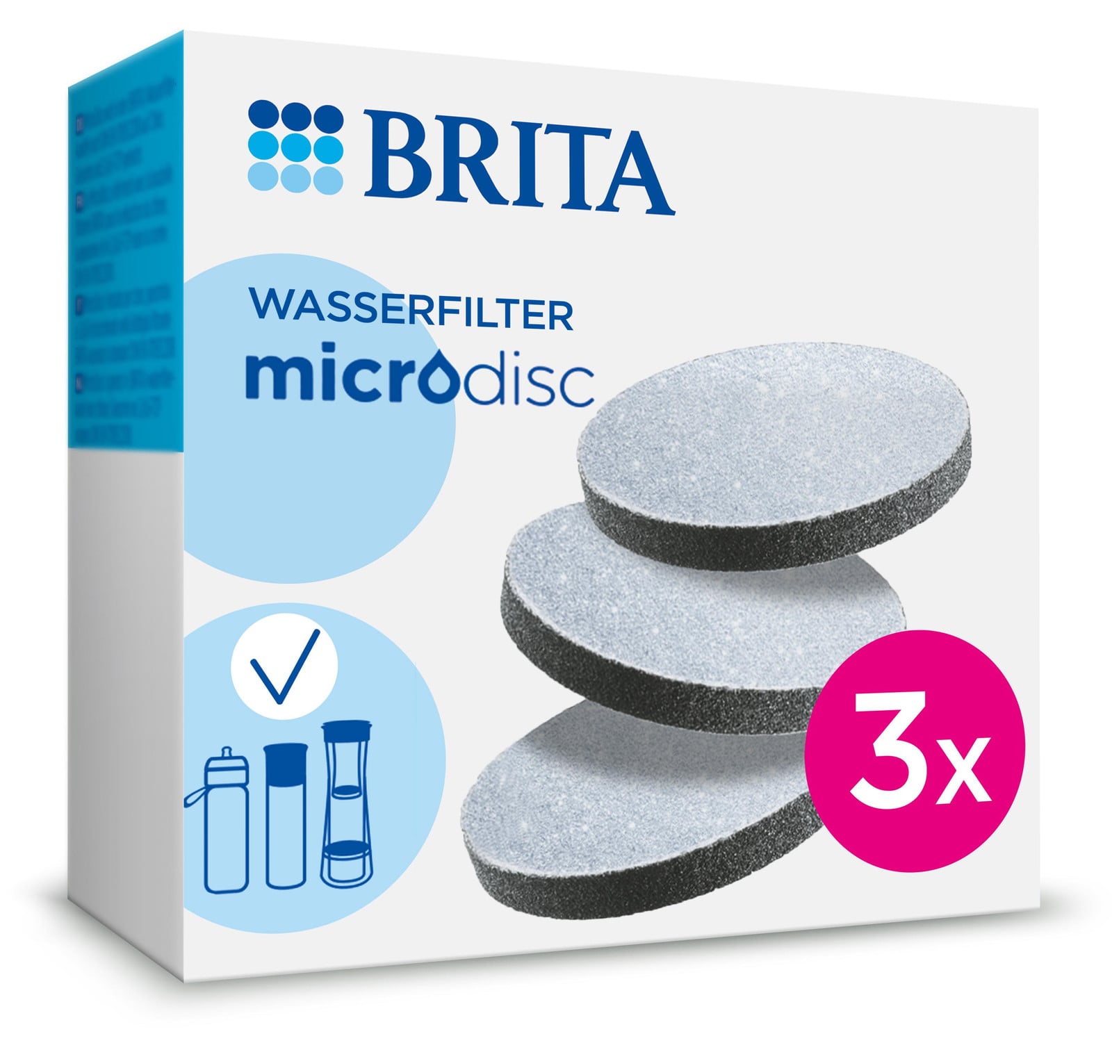 BRITA MicroDisc waterfilter cartridges, set van 3 stuks