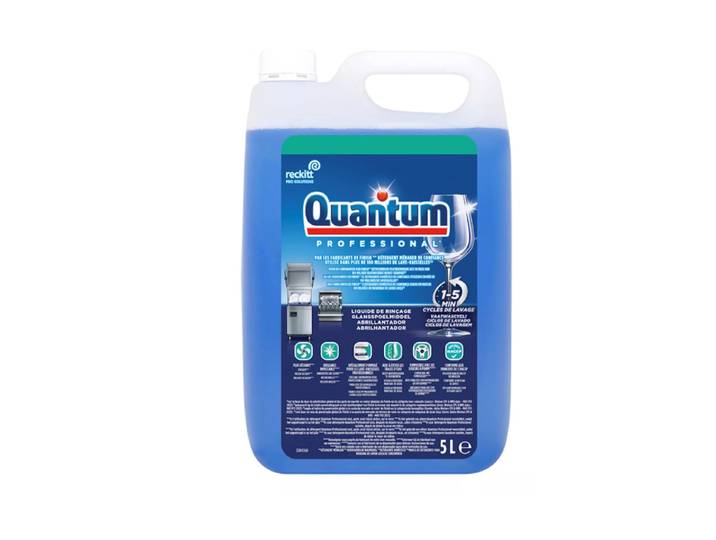 QUANTUM Liquide de rinçage lave-vaisselle professionnel brillance sans traces séchage rapide 5 L