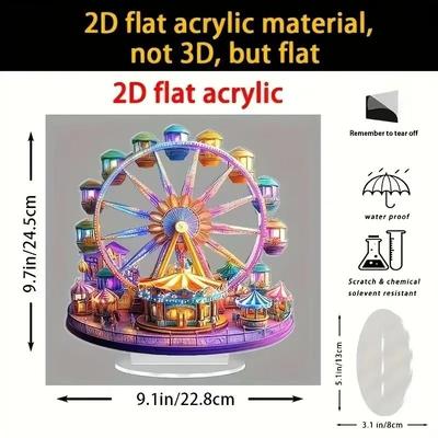 Eid Acrylic Mosque Table Decoration Ramadan Home Decor Centerpiece 05