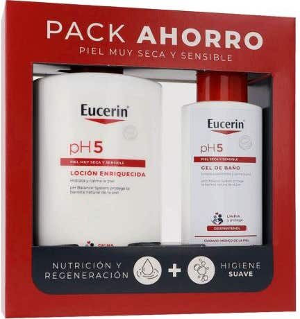 Eucerin Pack pH5 Loción Enriquecida 1L + Gel de Baño 200ml