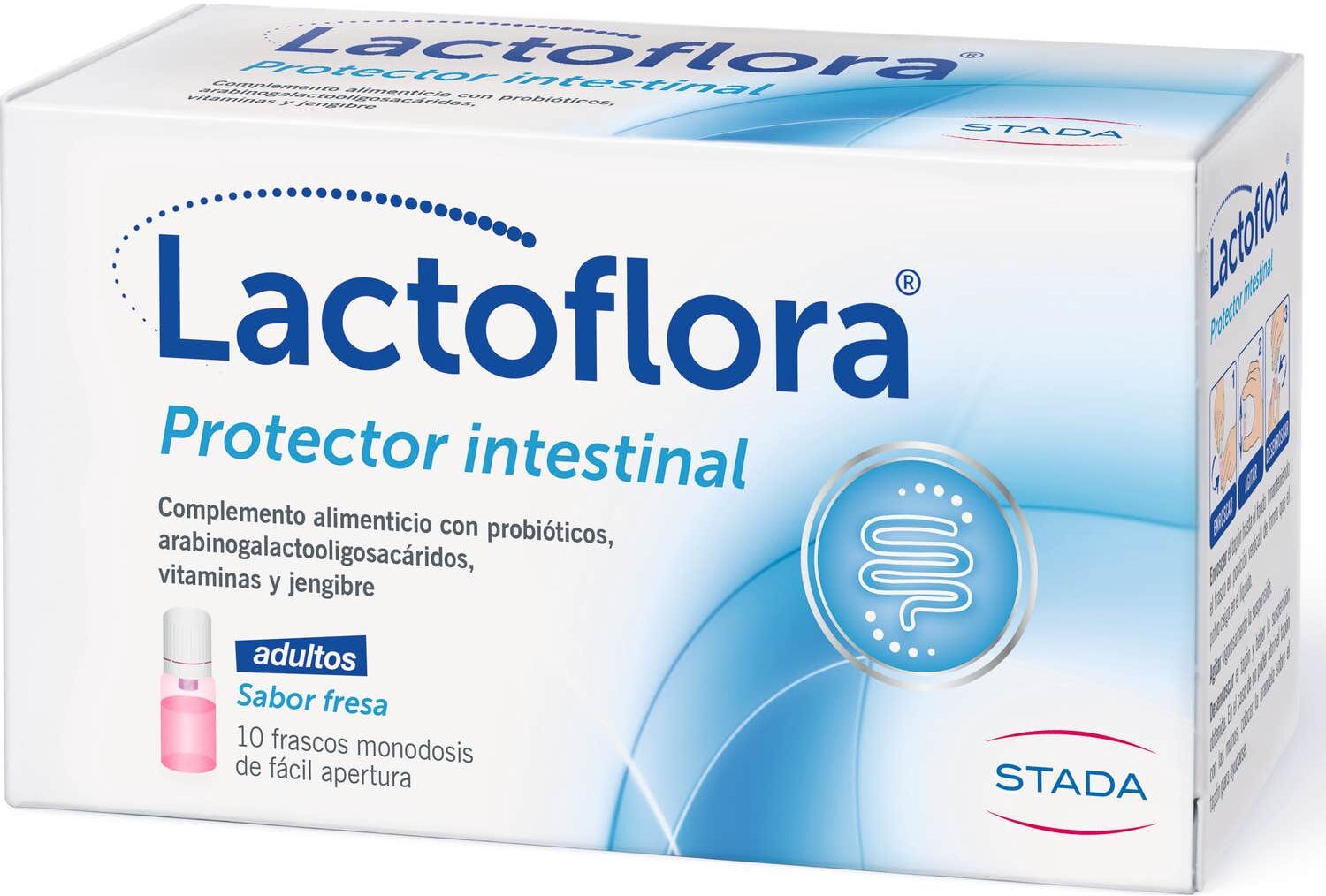 Lactoflora Protector Intestinal Adulto Sabor Fresa 10 frascos