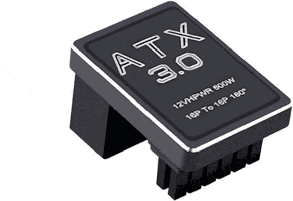 Phobya 12VHPWR Adapter 180 Grad 16Pin to 16Pin - Black Left