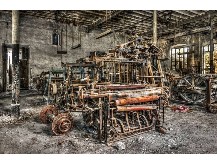 Fototapete PAPERMOON Alte industrie , bunt, B:2,5m L:1,86m, Vlies, Tapeten, Fototapete