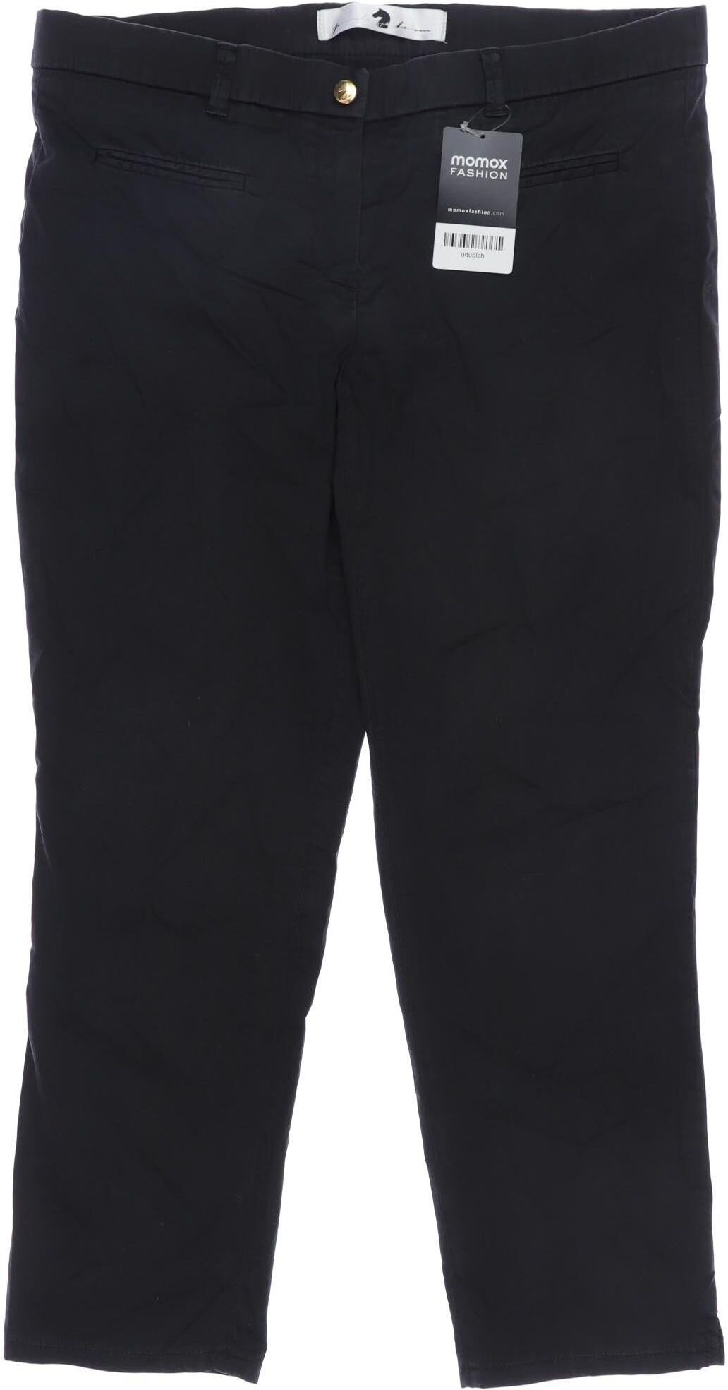 Pamela Henson Damen Stoffhose, Schwarz, Gr. EU 40, Baumwolle / Elasthan - Second Hand