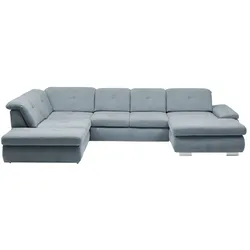 Kollektion Kraft Wohnlandschaft Flachgewebe  Affair ¦ blau ¦ Maße (cm): B: 371 H: 100 T: 260.0