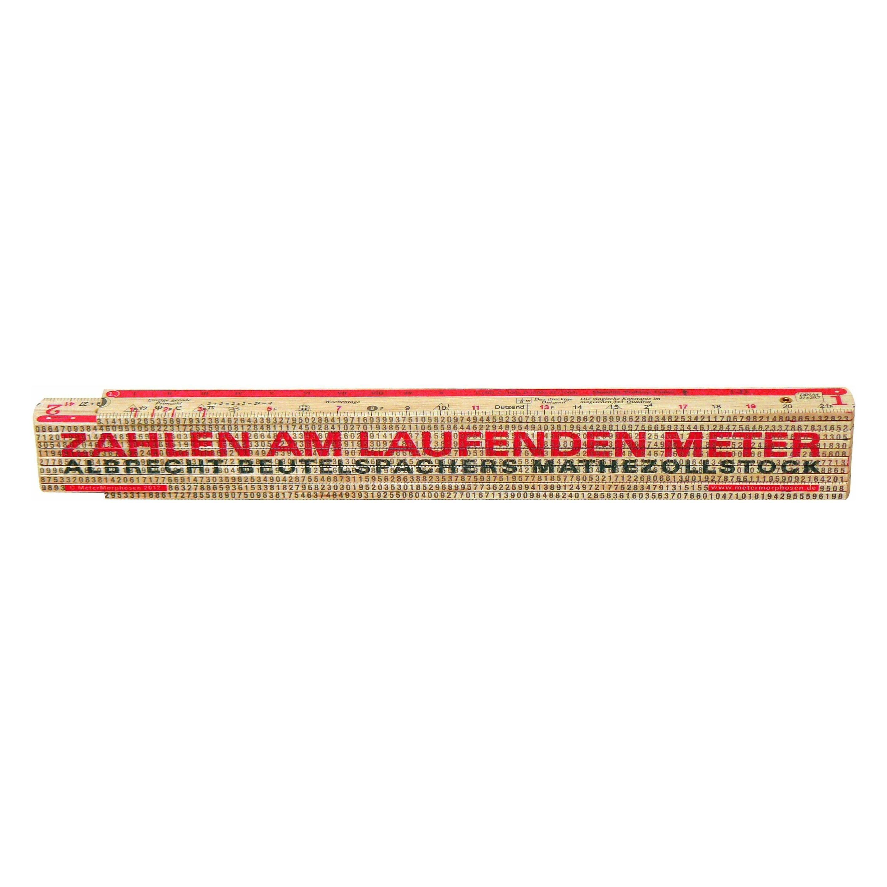 MeterMorphosen Zahlen am laufenden Meter.Mathezollst. (Deutsch) (MET00618)