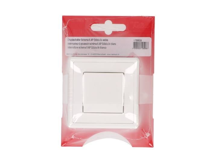 Feller Druckschalter Schema 6 AP weiss