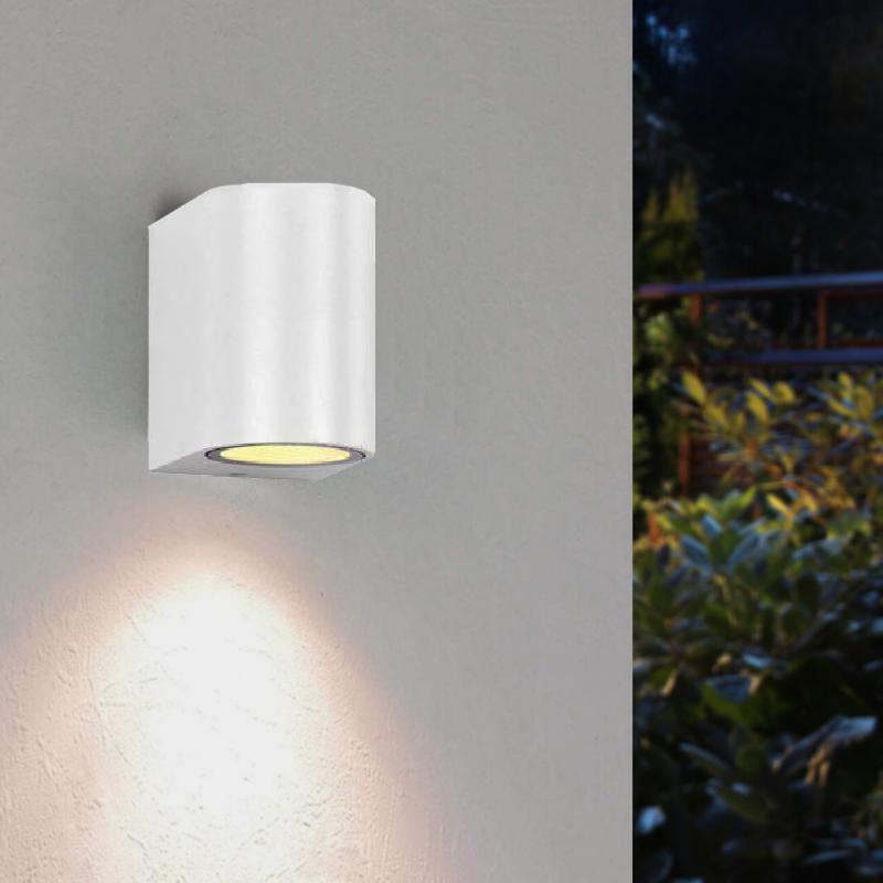 Optonica Applique Murale Blanche LED IP44 pour Ampoule GU10