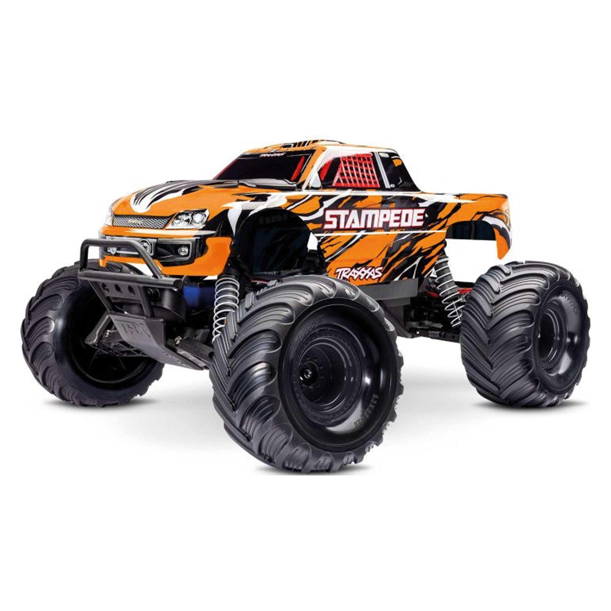 Traxxas Stampede orangeX 1/10 2WD Monster-Truck RTR Brushed, HD, mit Akku und 4Ampere USB-C-Lader (RTR Ready-to-Run) (TRX36254-8-ORNG)