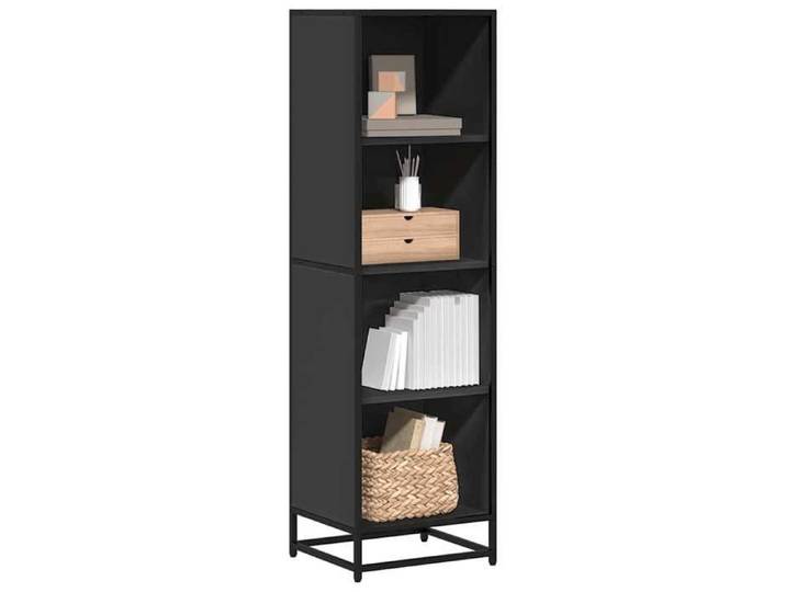 Bibliothèque noir 40x35x139 cm bois d'ingénierie bibliothèque séparateur de pièce séparateur armoire de 849124