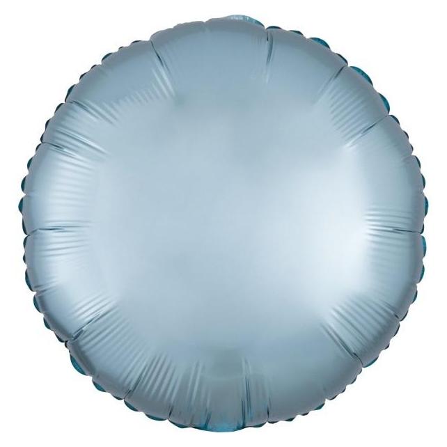 Amscan Folienballon Rund Pastel Blau Seidenglanz (1x) (9914116)