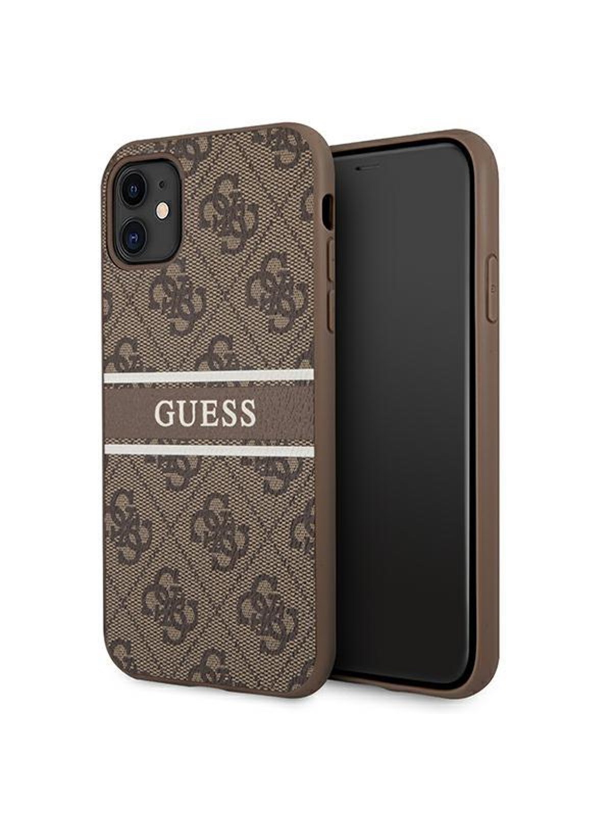 GUESS 4G Stripe case for iPhone 11 / Xr 6.1" - brown