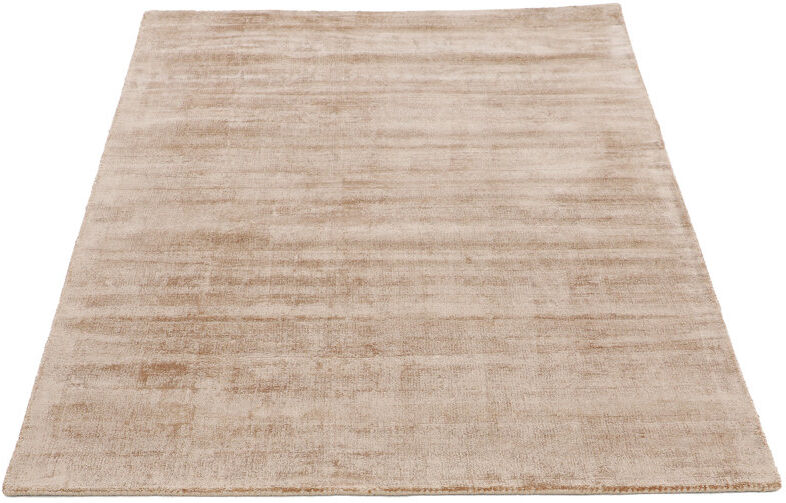 Carpetfine Ava Handmade Viscose Silky Solid Soft Beige Rug Beige Rectangle 120 x 170cm