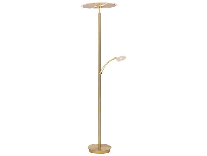LED-Stehlampe Artur dimmbar Messingfarben mit Leselampe