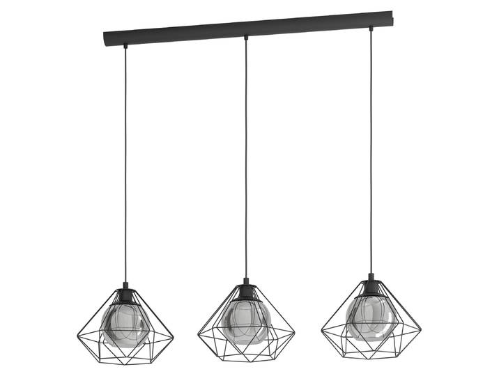 Eglo 43483 VERNHAM E27 triple suspension 1145x325mm noir-transparent