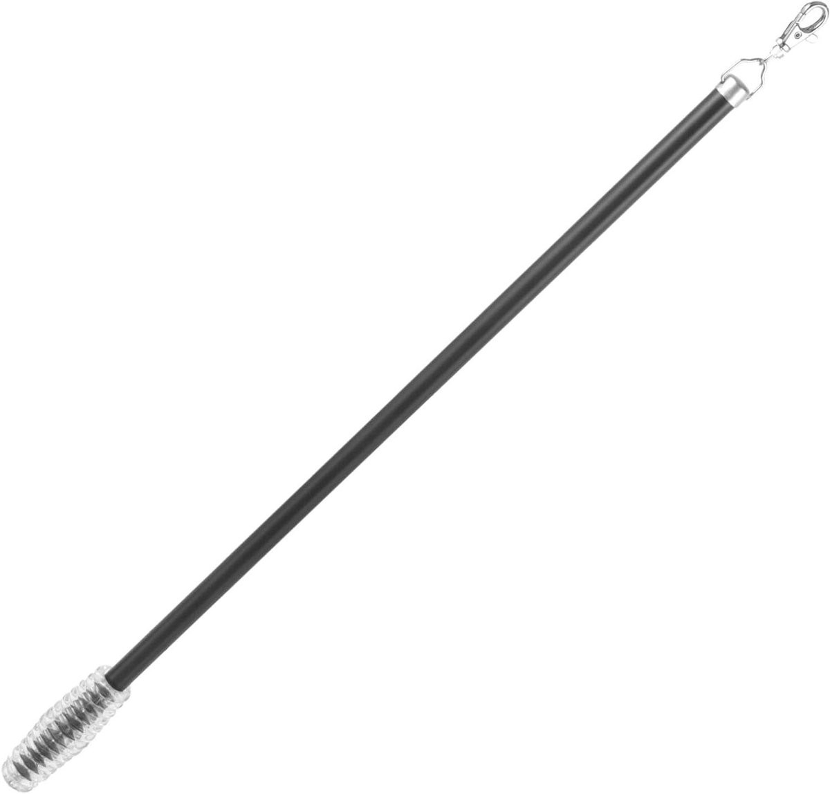 Zwarte gordijntrekker van lichtgewicht aluminiumlegering voor het openen en sluiten van ramen, 55,5 cm
