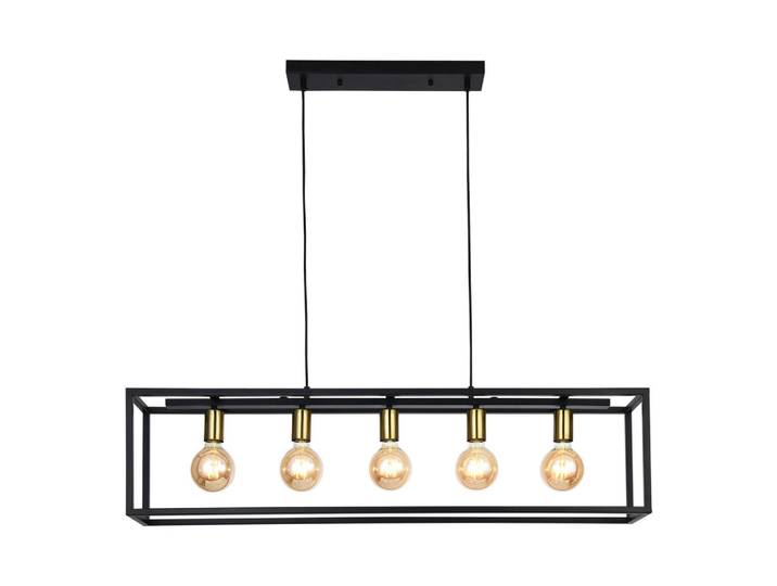 lux.pro Hängeleuchte Rouen, Schwarz, Metall, E27, 110x26x16 cm, Lampen & Leuchten, Innenbeleuchtung, Hängelampen, Pendelleuchte