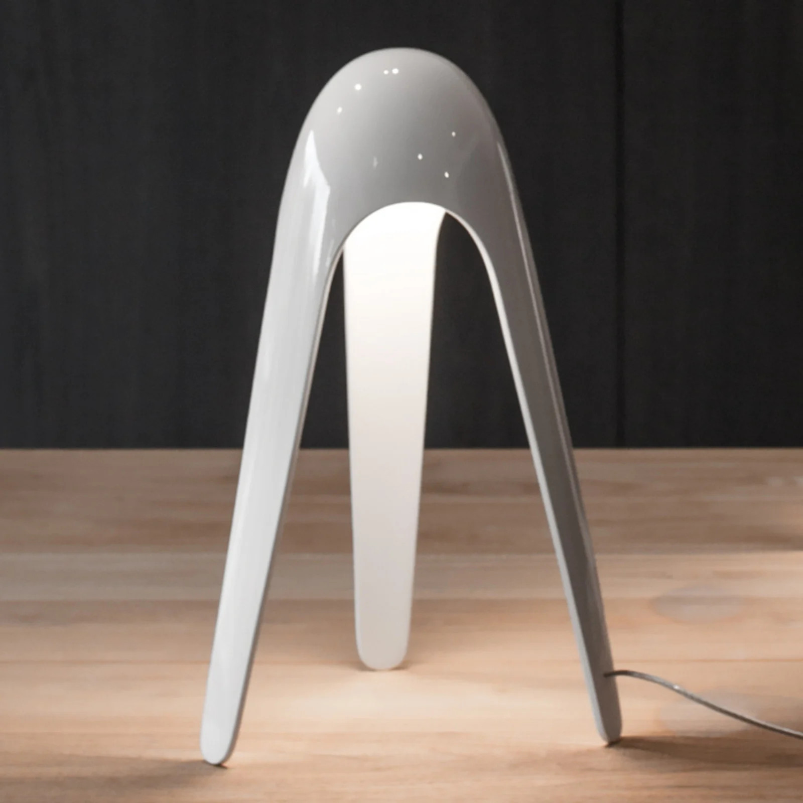 Martinelli Luce Cyborg Tafellamp Wit - Designer Metaal lamp voor woonkamer en slaapkamer