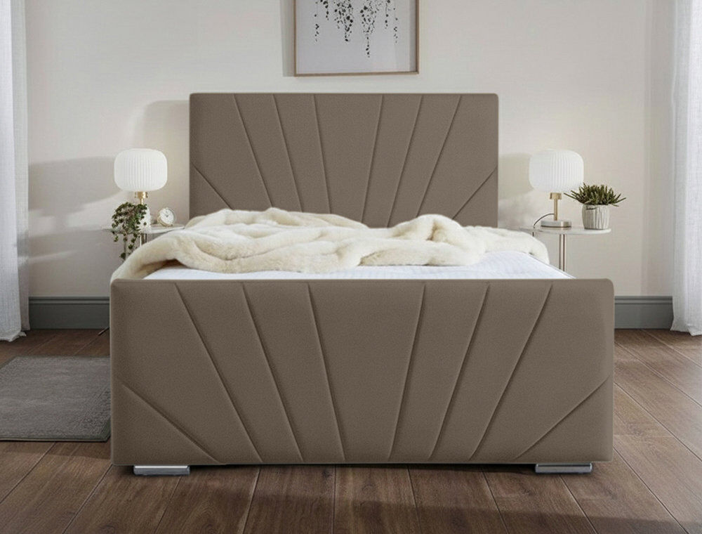 Etta Avenue Ebenezer Upholstered Bed Frame Mole Single (3')