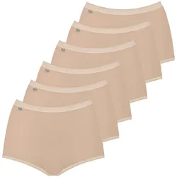 Sloggi Damen Slip Maxi, 6er Pack - Basic+, einfarbig Puder / 48