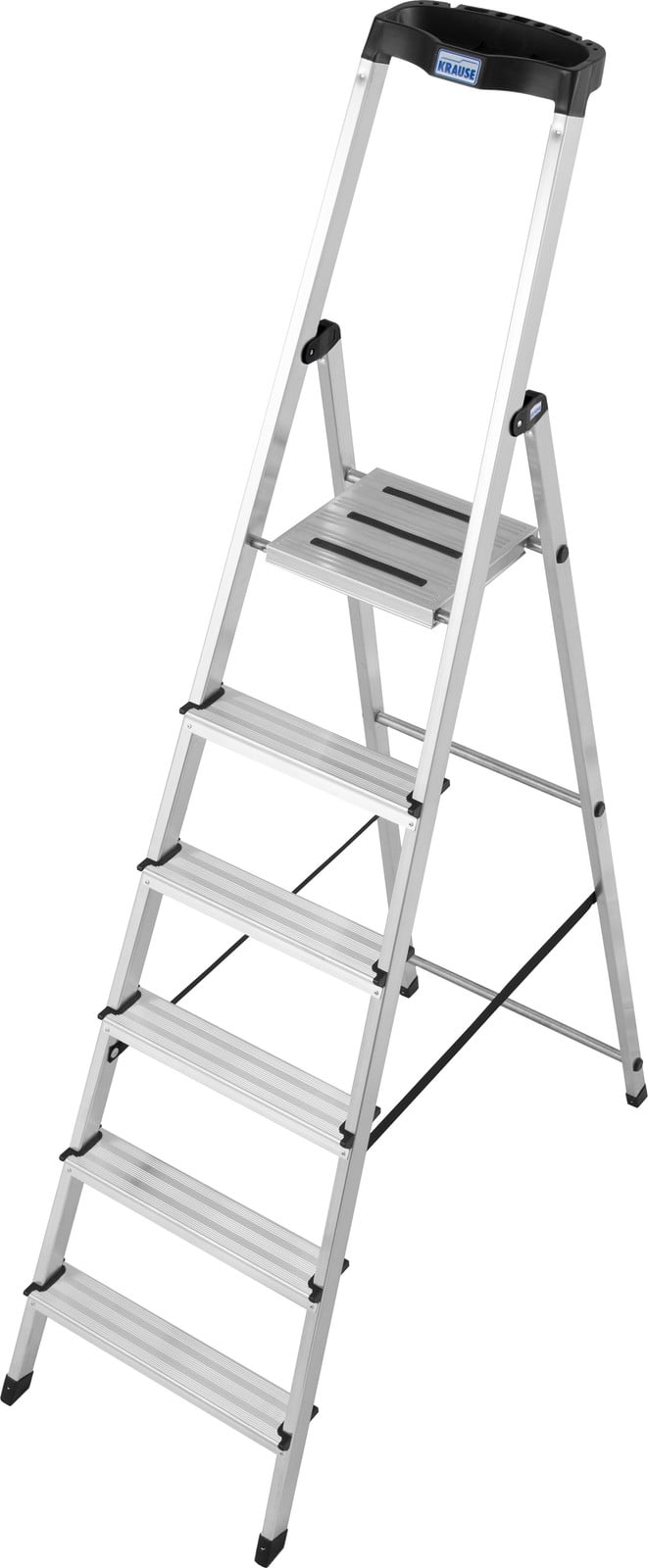 Krause 126344 Stapscharnierladder van aluminium met 6 treden