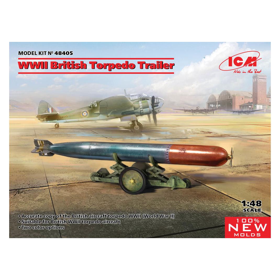 ICM WWII British Torpedo Trailer (100% new molds) (48405)