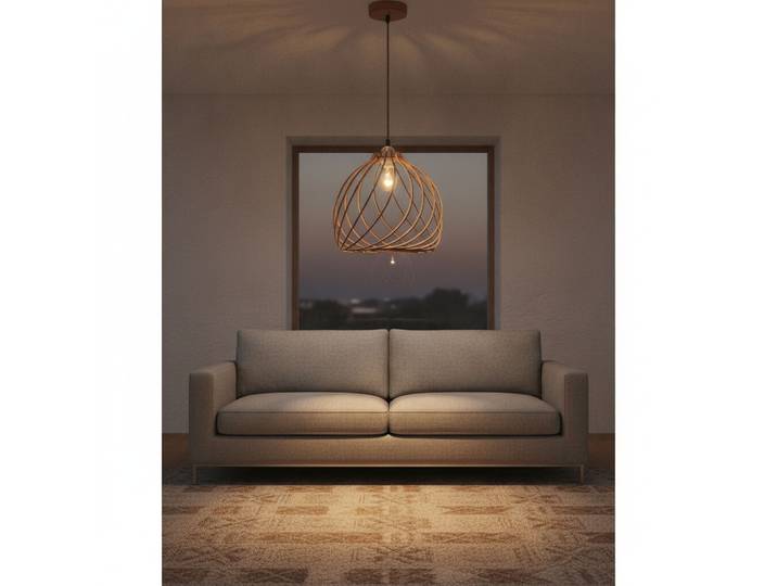 Houten hanglamp Adana Ø 35cm Lyora - 110793