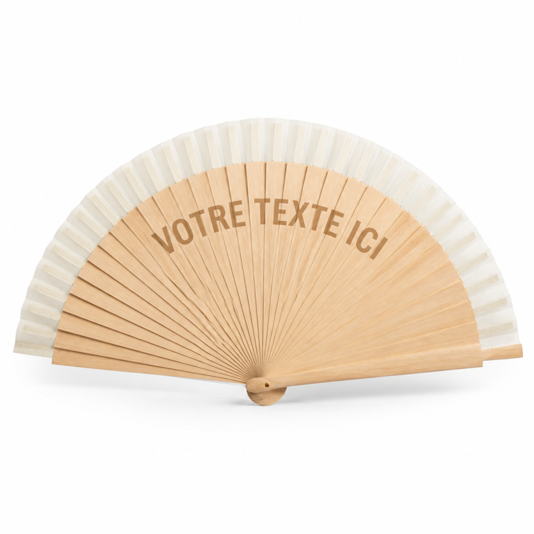 Éventail publicitaire Dubert bois coton