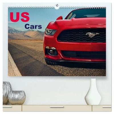 US Cars Kalender (hochwertiger Premium Wandkalender 2027 DIN A2 quer), Kunstdruck in Hochglanz