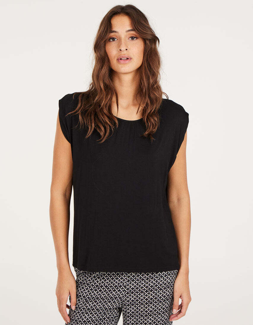 Kurzarmshirt PROTEST "SINGLET PRTALYSSA", Damen, Gr. XXL, schwarz (true schwarz), Obermaterial: 95% Viskose CV. 5% Elasthan EL., Shirts Kurzarmshirt true schwarz XXL