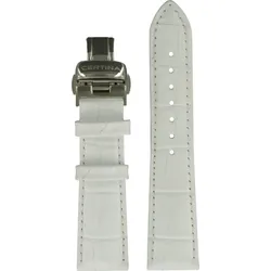 Certina - Leder Lederarmband 19mm/16mm C600019959 - alligator-prägung,rind,weiß