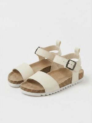 LightInthebox Women's Black Wide Fit Flat Sandals - Ankle Strap Sandals with Contoured Footbed for Flat Feet, All-Day Comfort, Travel Summer Outings