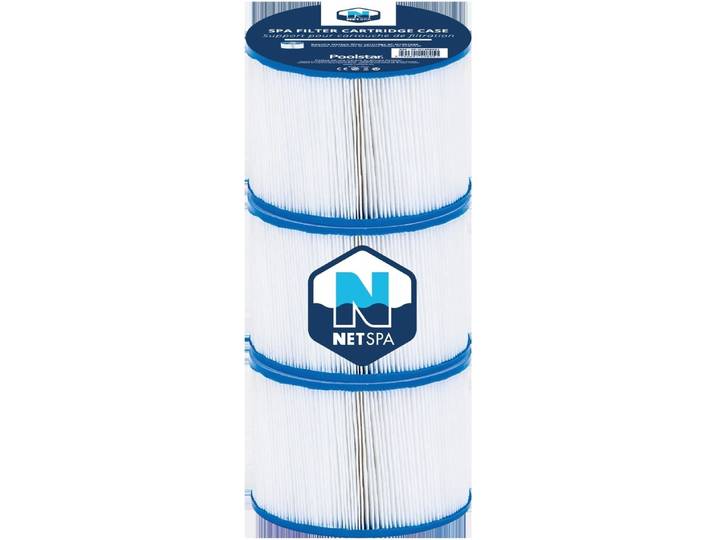 Set mit 3 NetSpa Spa-Filterpatronen - Ø 10.4 cm x H 8cm -150 Falten - Reinigung/Erhaltung der Wasserqualität -. - 3er-Set