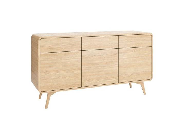 Buffet avec 3 portes et 3 tiroirs - Naturel - JALEMO