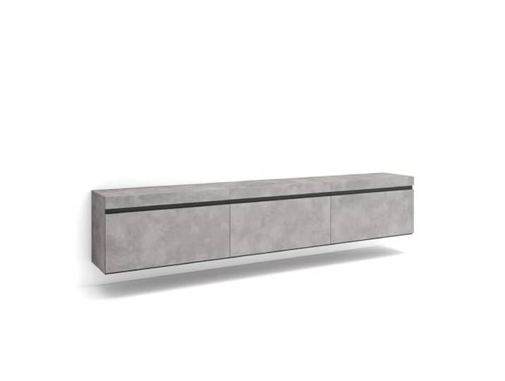 Skraut Home TV-Schrank, Lowboard für Wohnzimmer und Esszimmer 240x45x35 cm Hängend Moderner Stil Zement
