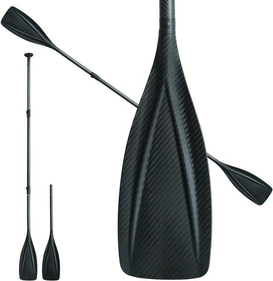 SnelShoppen - Carbon Sup Paddle: 3-teilige und 4-teilige, abnehmbare Carbon-Paddel für Stand-Up-Paddling, verstellbares Kajak-Paddle mit robusten Gurten, leicht