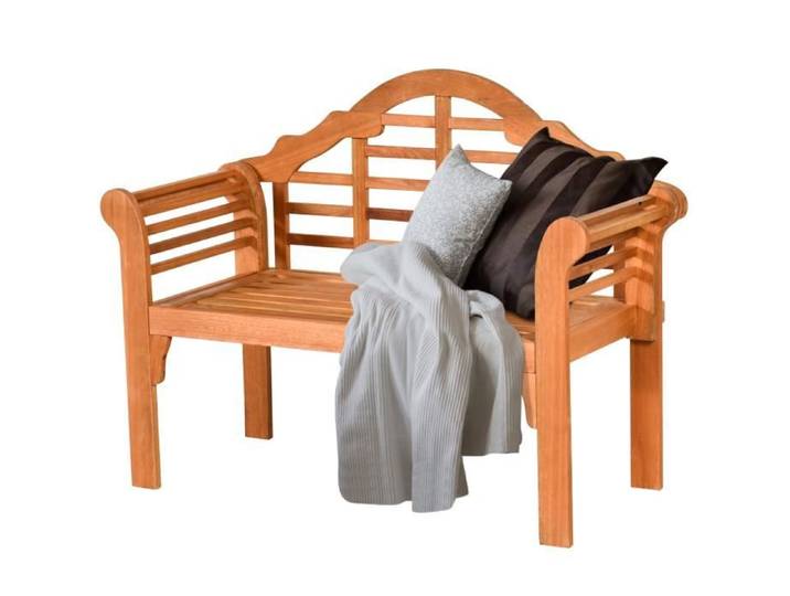 COSTWAY Banc de Jardin Pliable en Bois d'Eucalyptus 2 Places 123x54x96CM Banquette de Jardin Extérieure pour Terrasse Cour Balcon