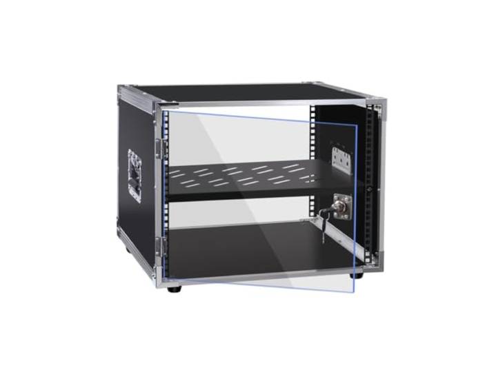 Audio Rack, Rack-Mount Stereo-Ständer mit Stauraumschrank-Design Verstellbare ablagen, kabelmanagement, vibrationsisolierendes design, für heimkino und audiobereiche