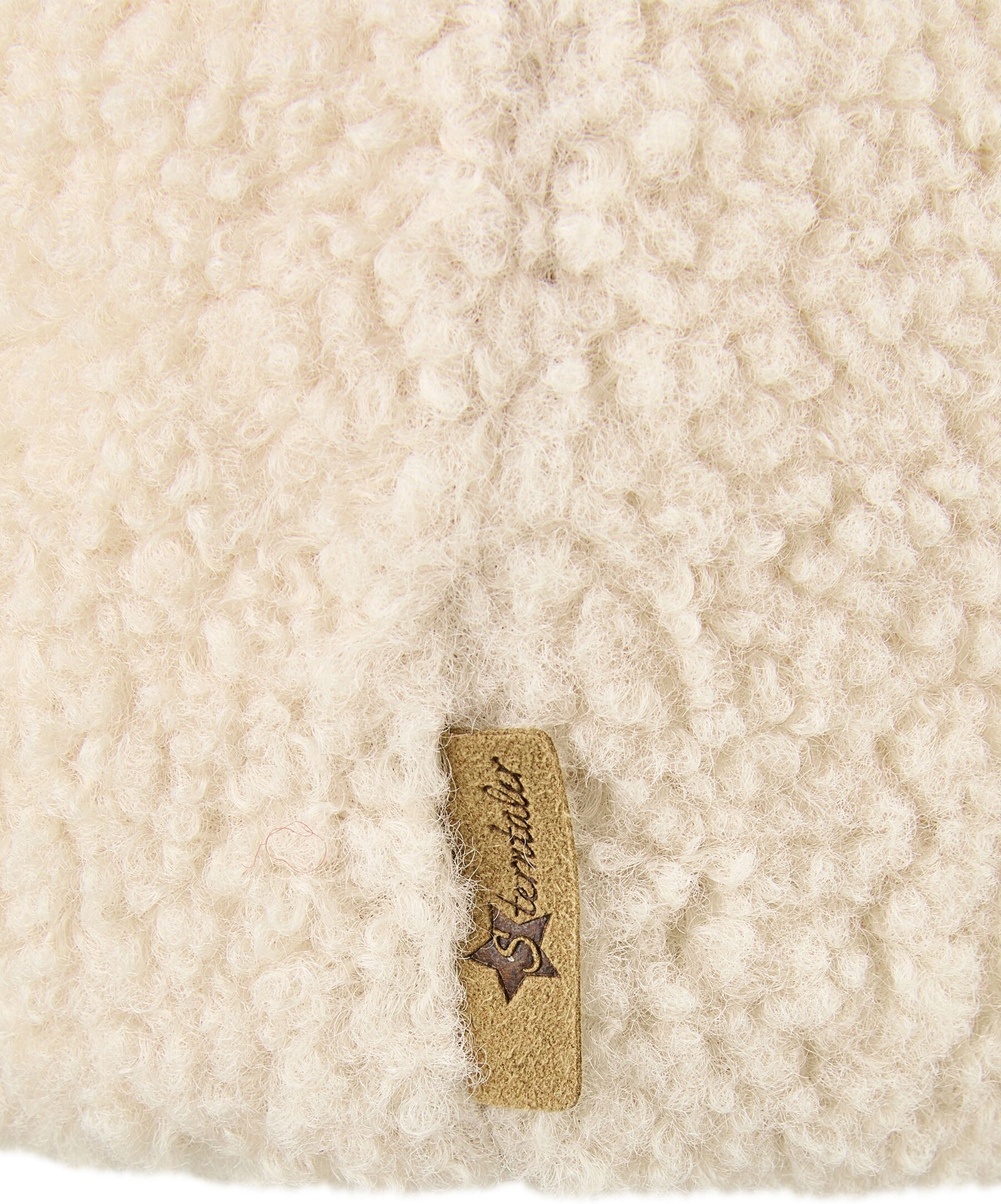 Bommelmütze STERNTALER "Inka-Mütze Ohren", Damen, Gr. 47, beige (natur), Obermaterial: 100% Polyester PES. 100% Polyester PES. 100% Polyester PES. 100% Polyester PES., Mützen Bommelmütze