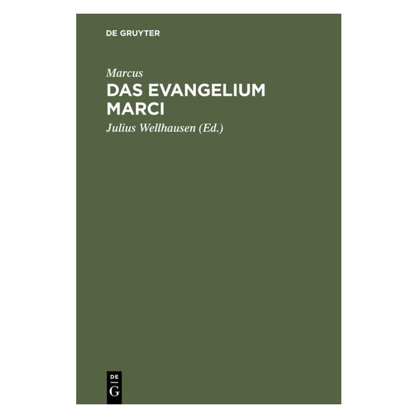 De Gruyter Marcus:Das Evangelium Marci (Deutsch, Hardcover, Marcus) (67770727)
