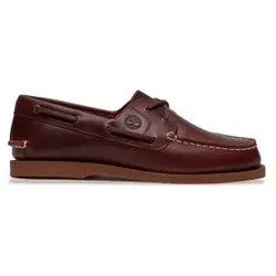 Timberland für Damen. TB0A2Q9XEIW1 Klassische Bootsschuhe aus braunem Leder (38.5 W), Wohnung, Schnürsenkel, Lässig