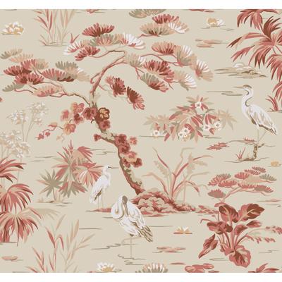 Ronald Redding Bridgewater Coral Wallpaper