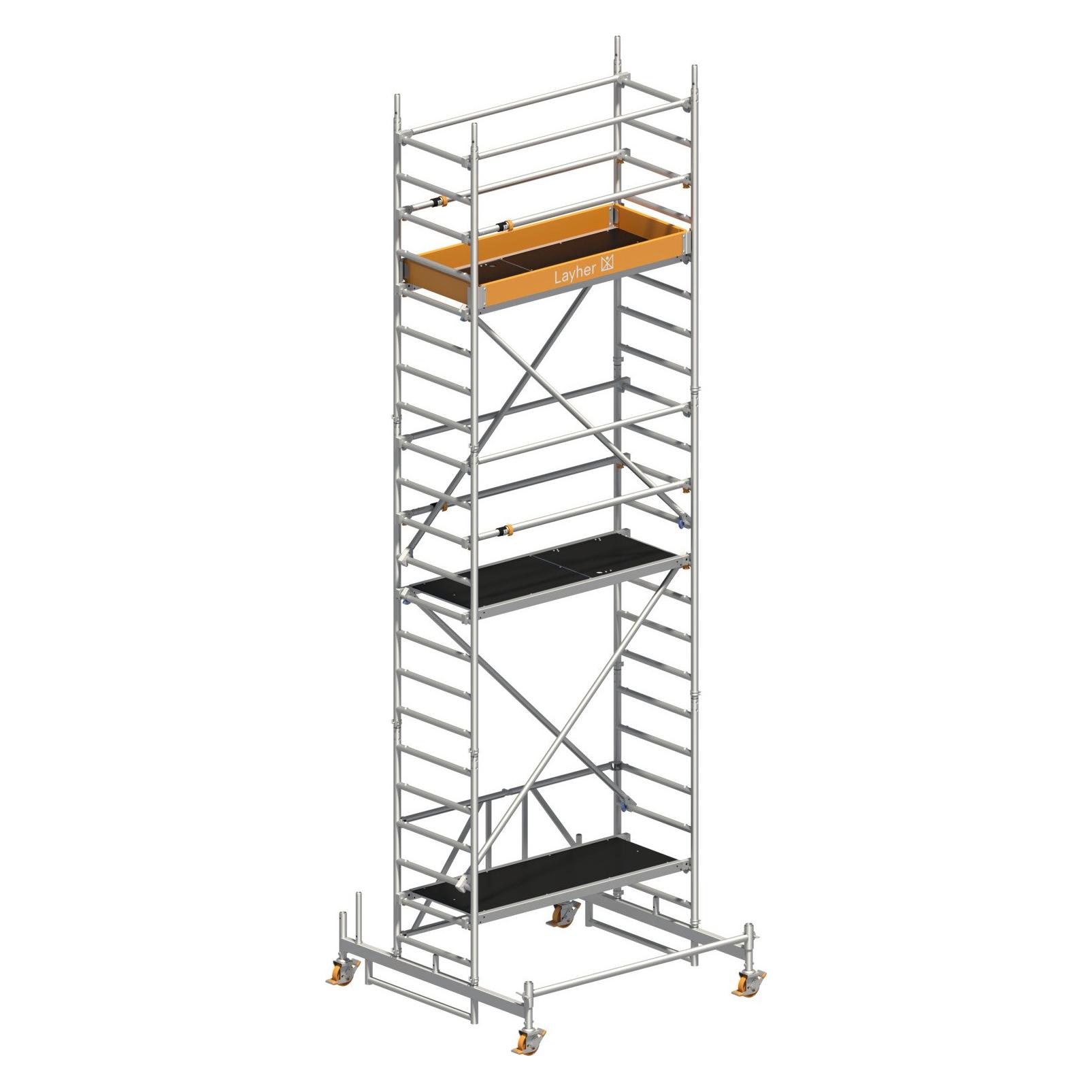 Layher Zifa P2 mit Uni Telegeländer, 1416215 max. Plattformhöhe, 4.76 m (Plattformleiter) (229220)