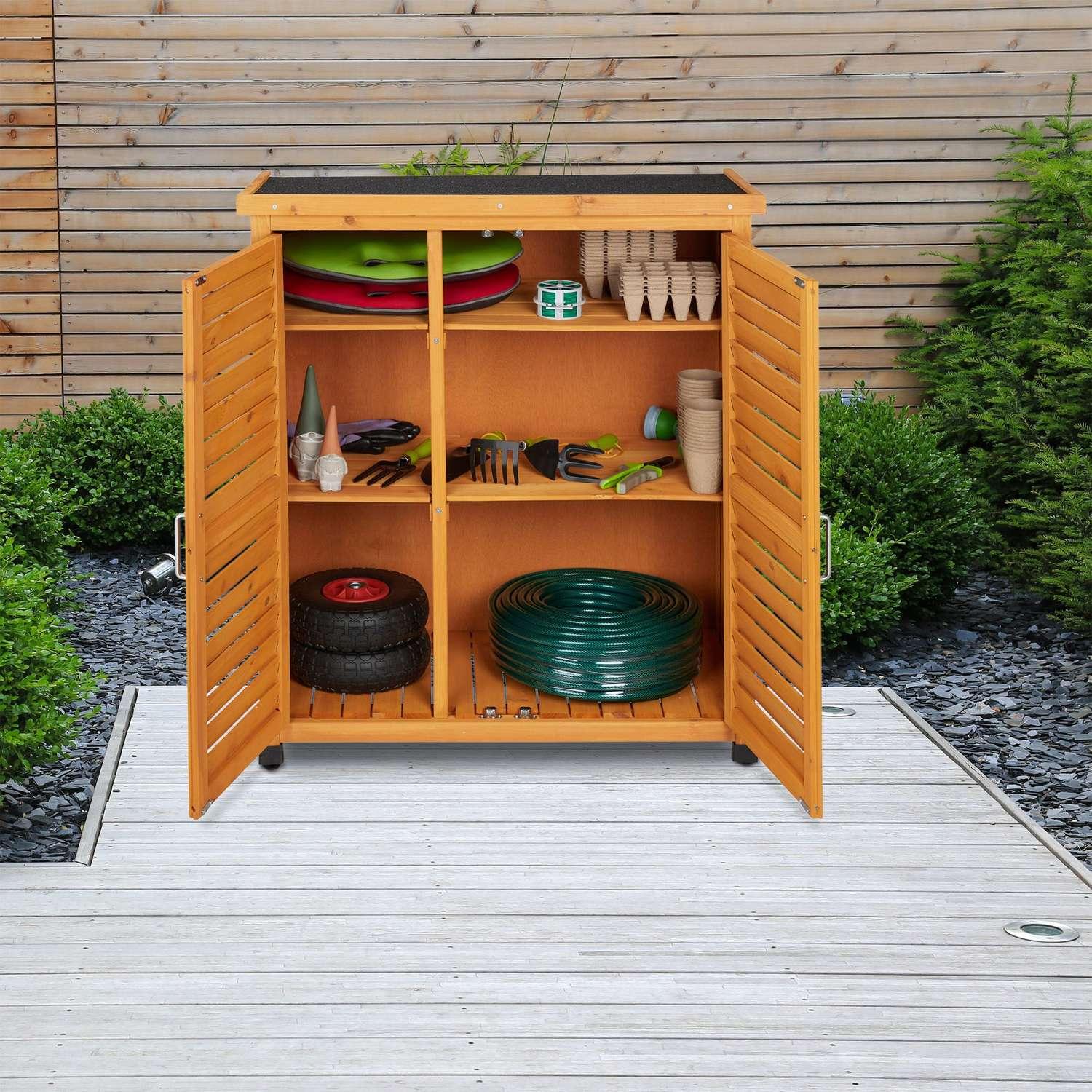 Gartenschrank mit Dachpappe, wetterfest