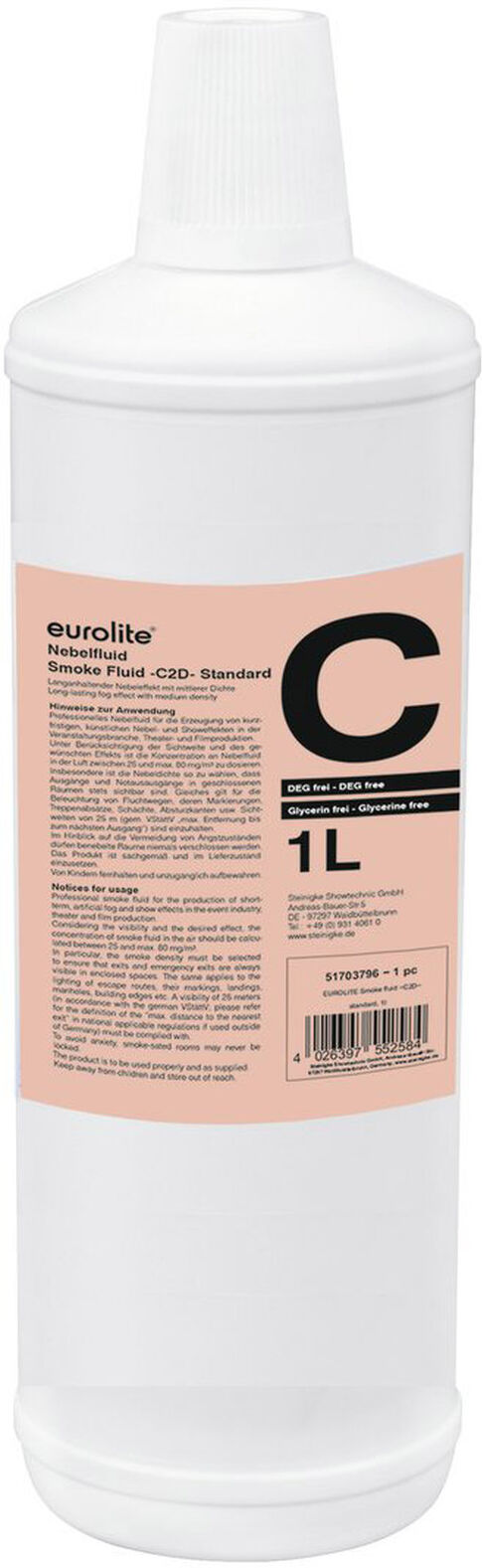 EuroLite Smoke Fluid -C2d- Standard Nebelfluid 1l